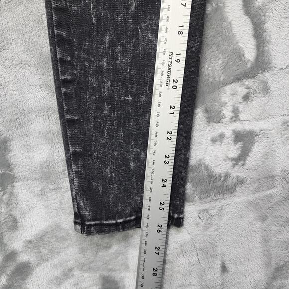 Angel Kiss Jeans Womens 7/28 Black Acid Wash Ankle Skinny Mid Rise Stretch Denim - Picture 11 of 13